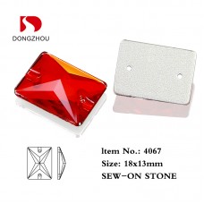 DZ 4067 18*13 MM rectangle shape crystal sew on stone
